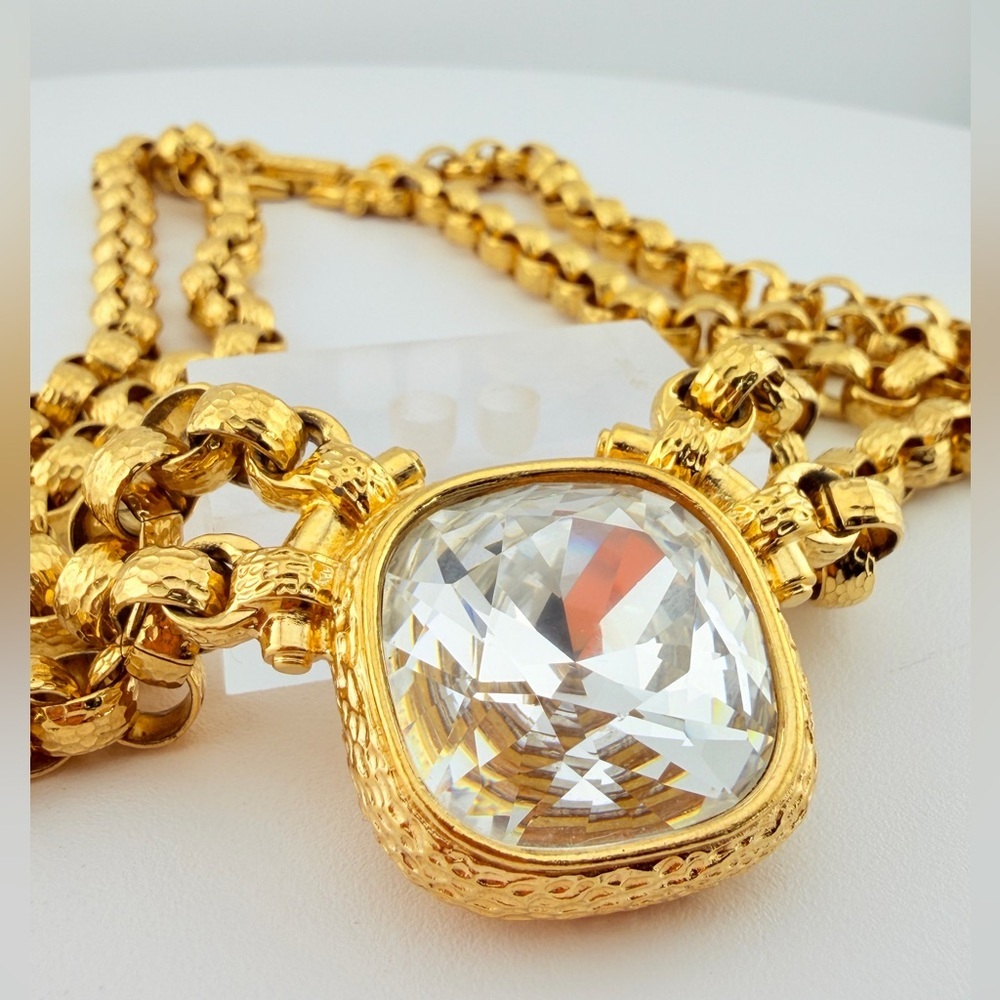 Rare vintage Swarovski chunky link chain necklace - Picture 7 of 15